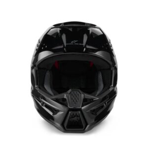 CASCO ALPINESTAR S-M3 SOLID BLACK GLOSSY