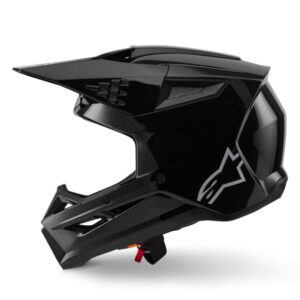 CASCO ALPINESTAR S-M3 SOLID BLACK GLOSSY