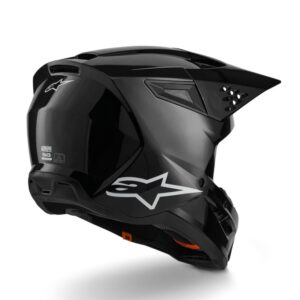 CASCO ALPINESTAR S-M3 SOLID BLACK GLOSSY