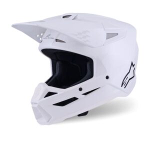 CASCO ALPINESTAR S-M3 SOLID WHITE GLOSSY