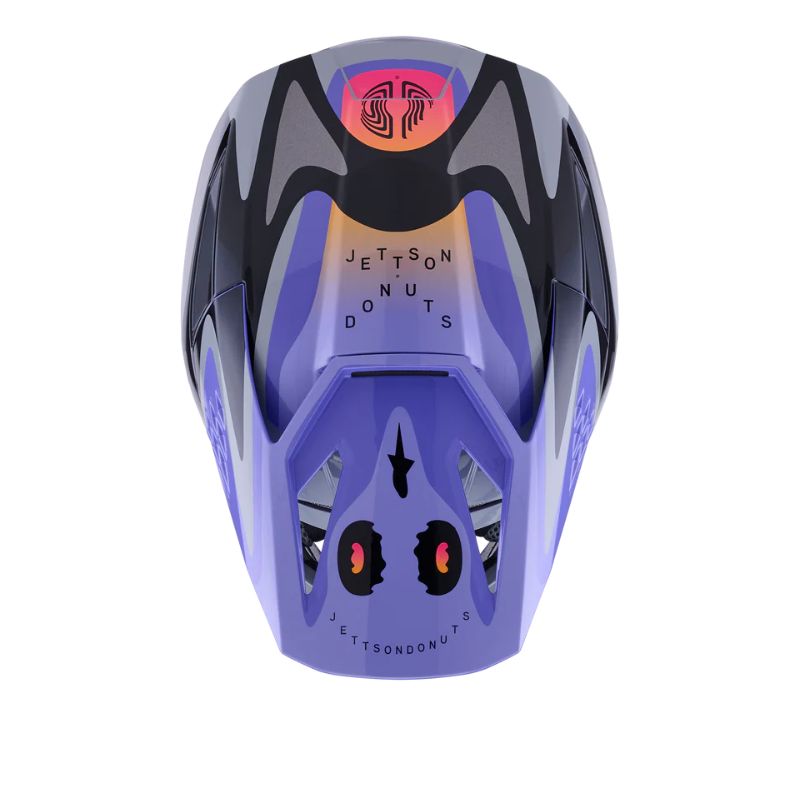 CASCO ALPINESTAR S-M3 YOUTH JETTSON GRAY PURPLE BLACK GLOSSY