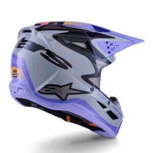 CASCO ALPINESTAR S-M3 YOUTH JETTSON GRAY PURPLE BLACK GLOSSY