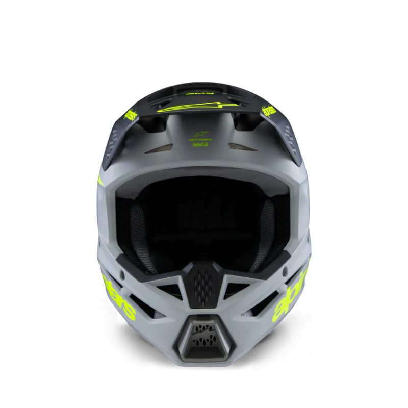 CASCO ALPINESTAR S-M3 YOUTH RADIUM GRAY BLACK YELLOW FL MATT