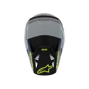 CASCO ALPINESTAR S-M3 YOUTH RADIUM GRAY BLACK YELLOW FL MATT
