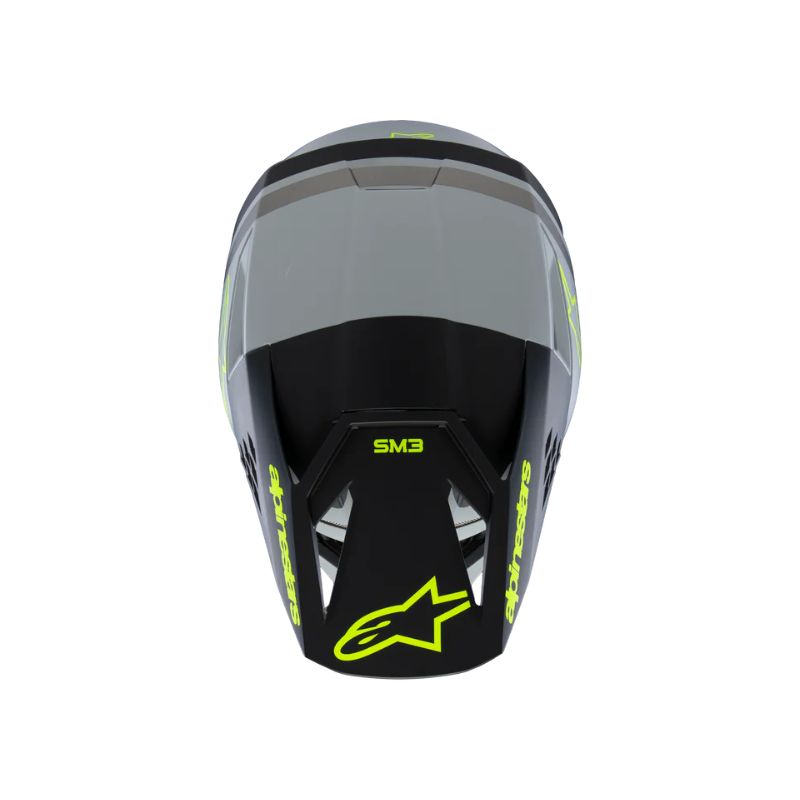 CASCO ALPINESTAR S-M3 YOUTH RADIUM GRAY BLACK YELLOW FL MATT