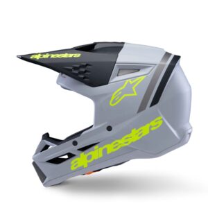 CASCO ALPINESTAR S-M3 YOUTH RADIUM  GRAY BLACK YELLOW FL MATT