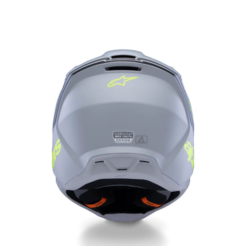 CASCO ALPINESTAR S-M3 YOUTH RADIUM GRAY BLACK YELLOW FL MATT