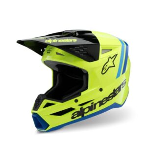 CASCO ALPINESTAR S-M3 YOUTH RADIUM YELLOW FLUO BLACK BLUE GL