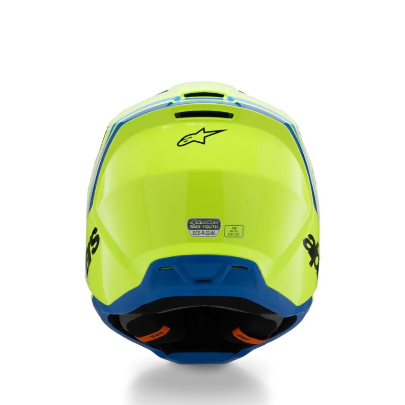 CASCO ALPINESTAR S-M3 YOUTH RADIUM YELLOW FLUO BLACK BLUE GL