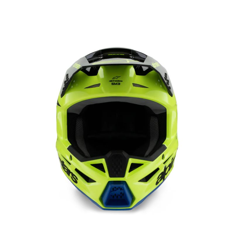 CASCO ALPINESTAR S-M3 YOUTH RADIUM YELLOW FLUO BLACK BLUE GL