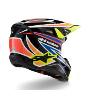 CASCO ALPINESTAR S-M3 YOUTH WURX BLACK YELLOW FL BLUE RED GL