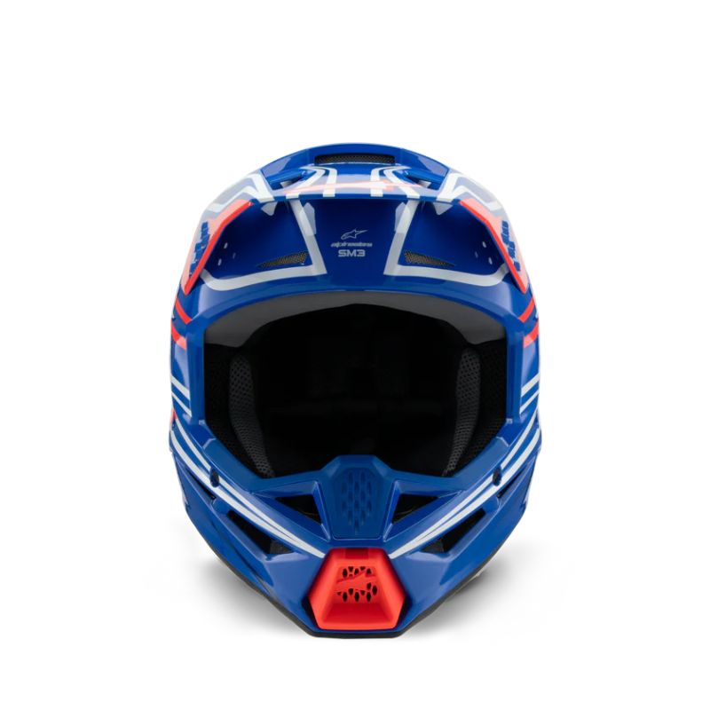 CASCO ALPINESTAR S-M3 YOUTH WURX BLUE RED WHITE BLACK GL