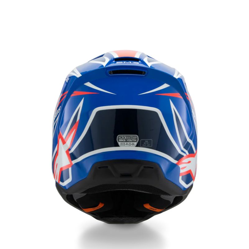 CASCO ALPINESTAR S-M3 YOUTH WURX BLUE RED WHITE BLACK GL