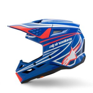 CASCO ALPINESTAR S-M3 YOUTH WURX BLUE RED WHITE BLACK GL
