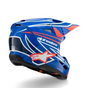CASCO ALPINESTAR S-M3 YOUTH WURX BLUE RED WHITE BLACK GL