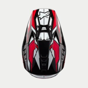 CASCO ALPINESTAR S-M5 ACTION 2 BLACK WHITE BRIGHT RED GLOSSY