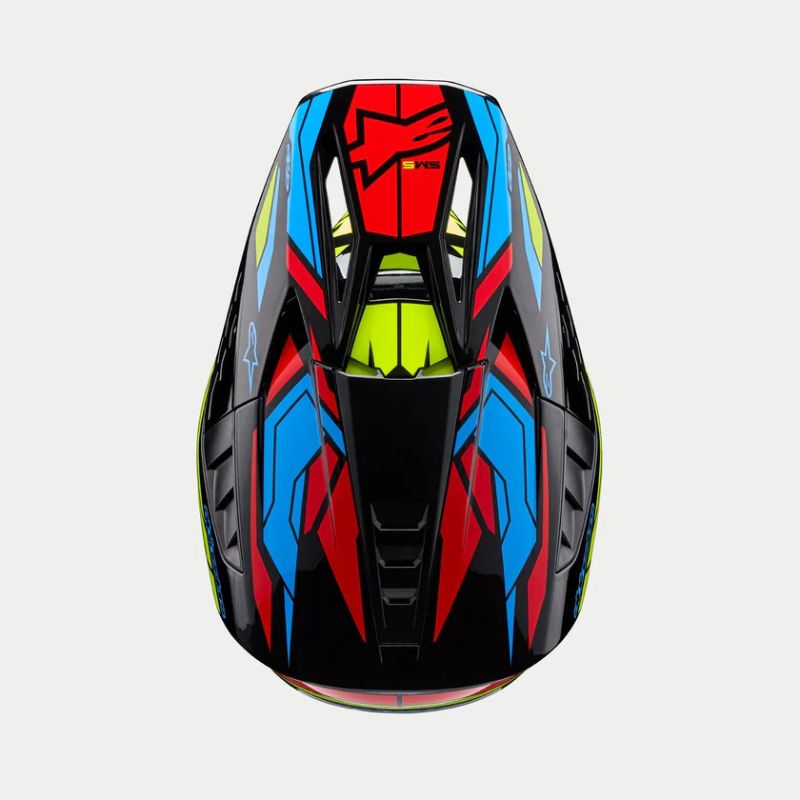CASCO ALPINESTAR S-M5 ACTION 2 BLACK YELLOW FLUO BRIGHT RED G