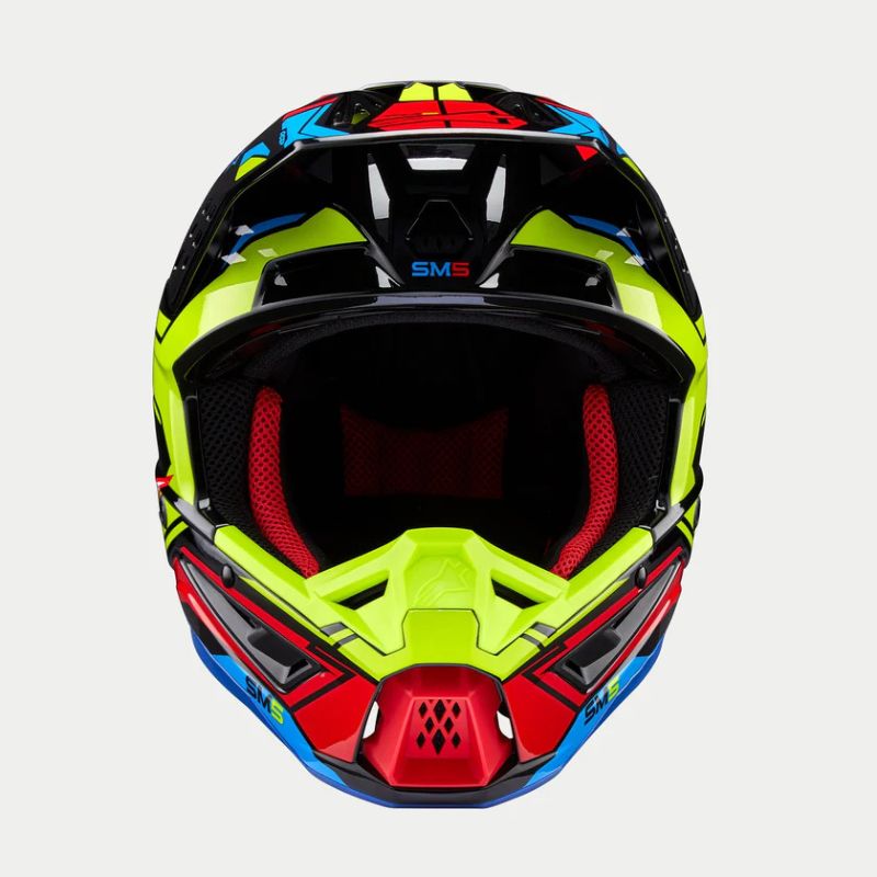 CASCO ALPINESTAR S-M5 ACTION 2 BLACK YELLOW FLUO BRIGHT RED G