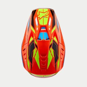 CASCO ALPINESTAR S-M5 ACTION 2 ORANGE FLUO CYAN YELLOW FLUO G
