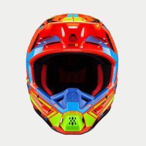 CASCO ALPINESTAR S-M5 ACTION 2 ORANGE FLUO CYAN YELLOW FLUO G
