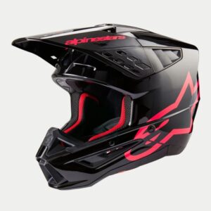 CASCO ALPINESTAR S-M5 CORP BLACK DIVA PINK GLOSSY