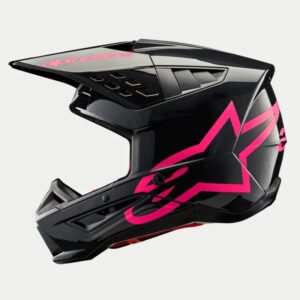CASCO ALPINESTAR S-M5 CORP BLACK DIVA PINK GLOSSY