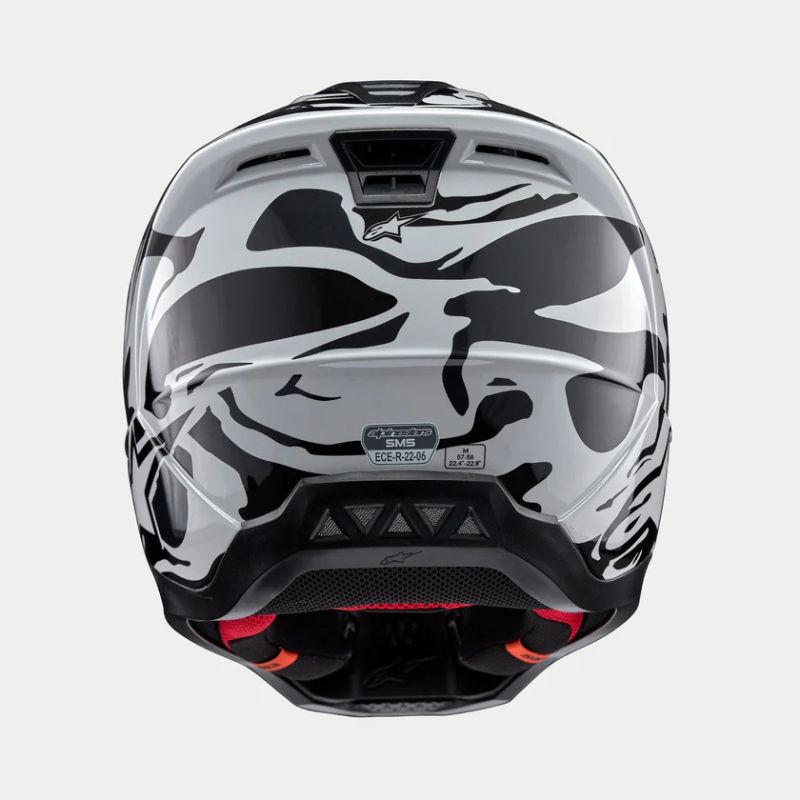 CASCO ALPINESTAR S-M5 MINERAL COOL GRAY DARK GRAY GLOSSY