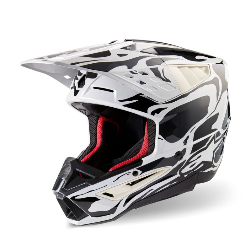CASCO ALPINESTAR S-M5 MINERAL COOL GRAY DARK GRAY GLOSSY