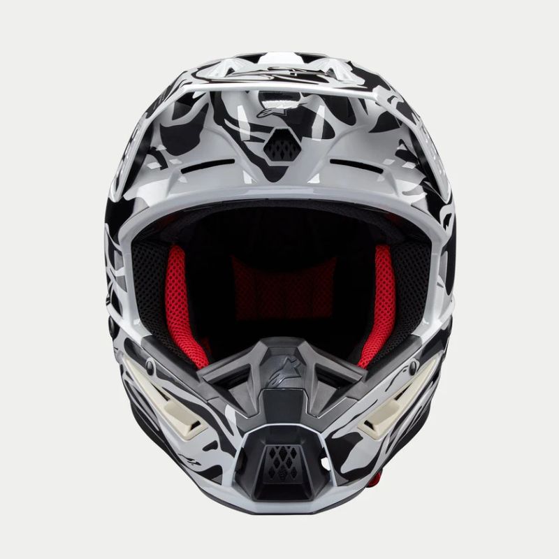 CASCO ALPINESTAR S-M5 MINERAL COOL GRAY DARK GRAY GLOSSY