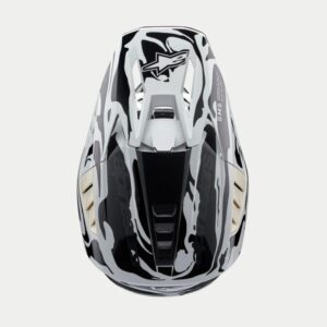 CASCO ALPINESTAR S-M5 MINERAL COOL GRAY DARK GRAY GLOSSY