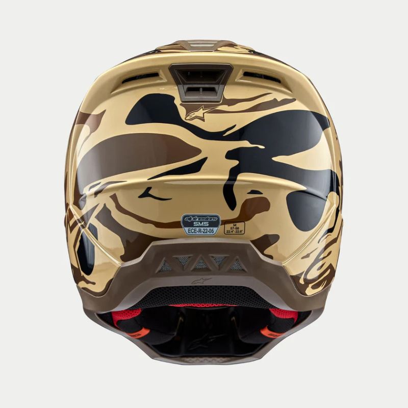 CASCO ALPINESTAR S-M5 MINERAL DARK BROWN KANGAROO MATT