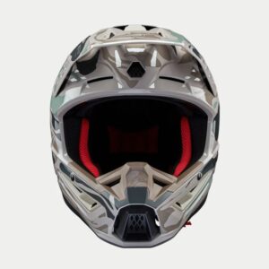 CASCO ALPINESTAR S-M5 MINERAL WARM GRAY CELADON GREEN GLOSSY
