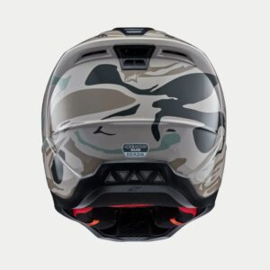 CASCO ALPINESTAR S-M5 MINERAL WARM GRAY CELADON GREEN GLOSSY