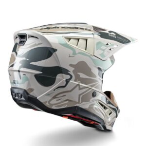 CASCO ALPINESTAR S-M5 MINERAL WARM GRAY CELADON GREEN GLOSSY