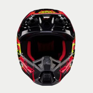 CASCO ALPINESTAR S-M5 RASH DARK GRAY BRIGHT RED GLOSSY