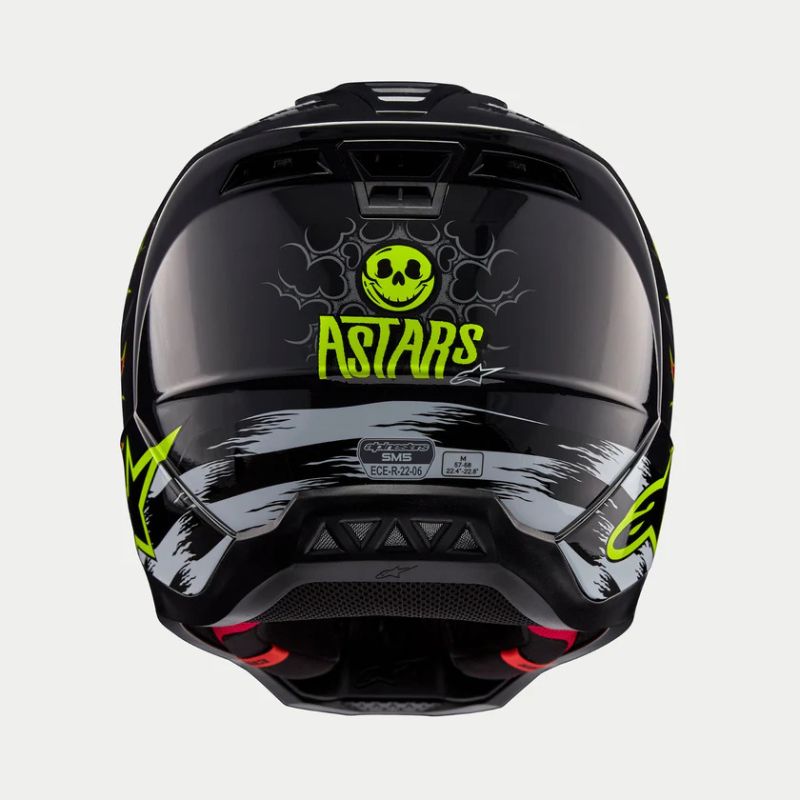 CASCO ALPINESTAR S-M5 RASH DARK GRAY BRIGHT RED GLOSSY