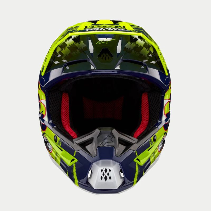 CASCO ALPINESTAR S-M5 RASH NIGHT NAVY YELLOW FLUO GLOSSY