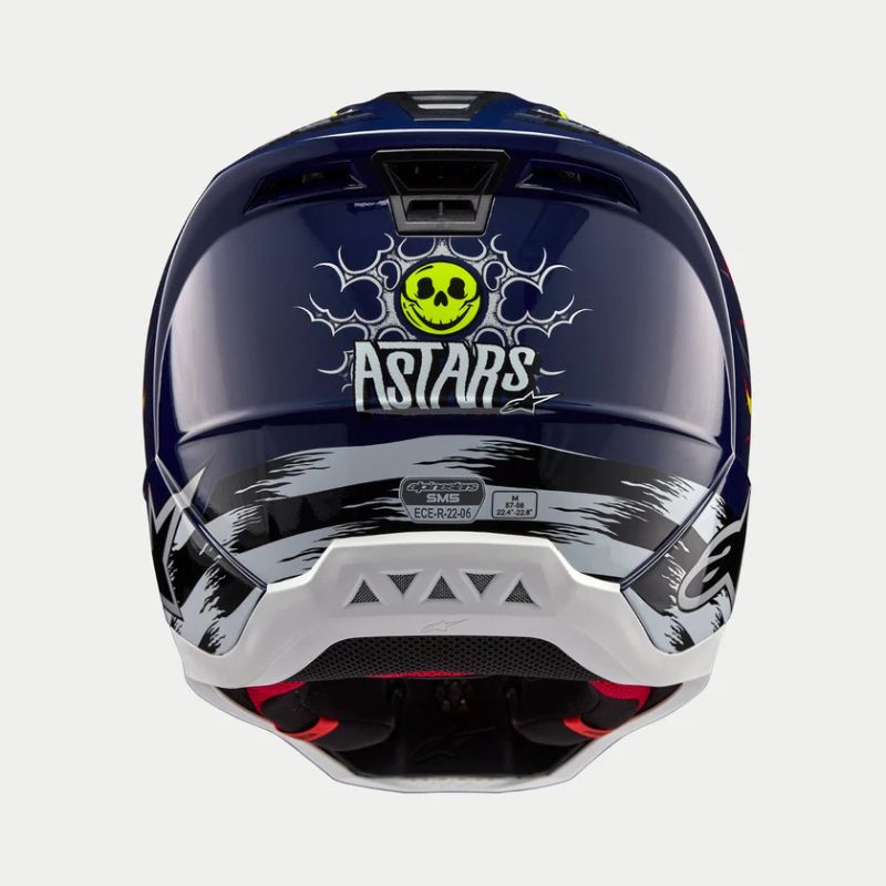 CASCO ALPINESTAR S-M5 RASH NIGHT NAVY YELLOW FLUO GLOSSY