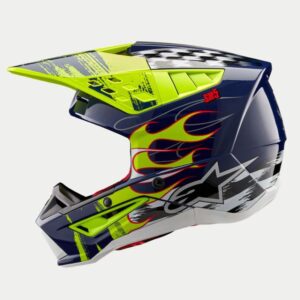 CASCO ALPINESTAR S-M5 RASH NIGHT NAVY YELLOW FLUO GLOSSY