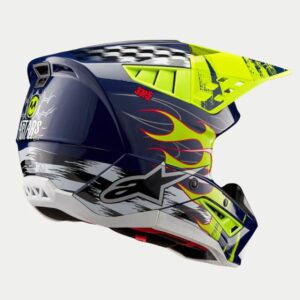 CASCO ALPINESTAR S-M5 RASH NIGHT NAVY YELLOW FLUO GLOSSY