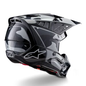 CASCO ALPINESTAR S-M5 ROVER 2 BLACK SILVER GLOSSY