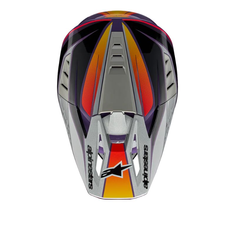 CASCO ALPINESTAR S-M5 SAIL VIOLET BLACK SILVER GLOSSY