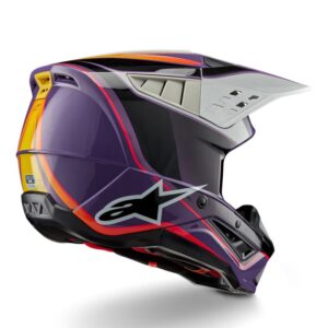 CASCO ALPINESTAR S-M5 SAIL VIOLET BLACK SILVER GLOSSY