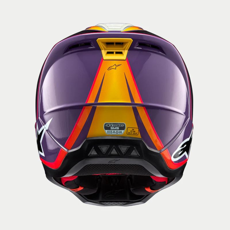 CASCO ALPINESTAR S-M5 SAIL VIOLET BLACK SILVER GLOSSY
