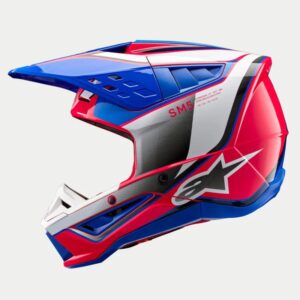 CASCO ALPINESTAR S-M5 SAIL WHITE DIVA PINK ENAMEL BLUE GL