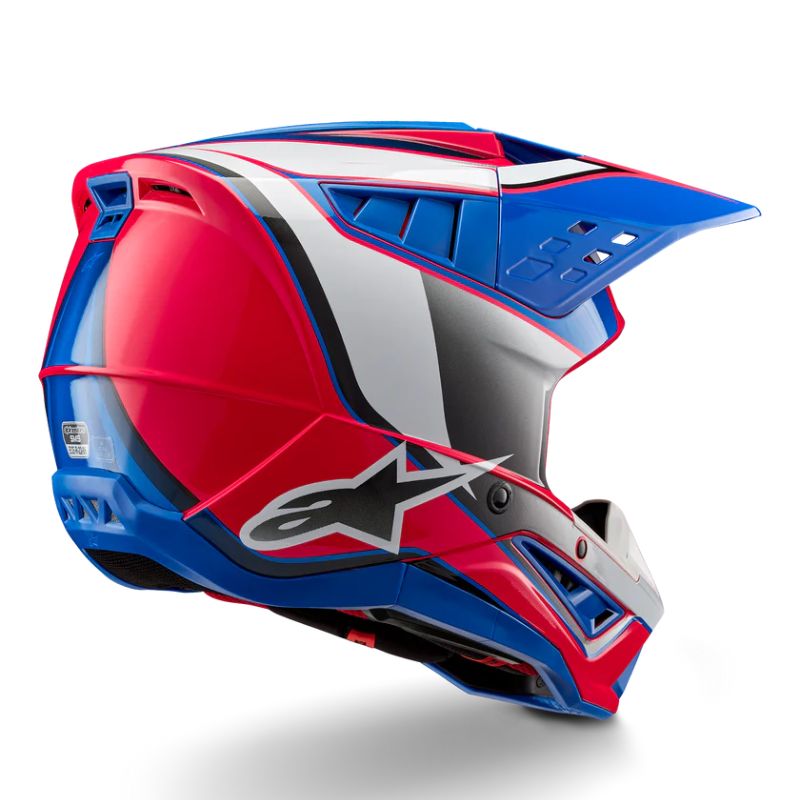 CASCO ALPINESTAR S-M5 SAIL WHITE DIVA PINK ENAMEL BLUE GL