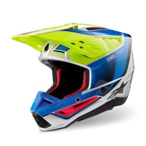 CASCO ALPINESTAR S-M5 SAIL   YELLOW FLUO ENAMEL BLUE SILV G