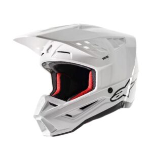 CASCO ALPINESTAR 	S-M5 SOLID WHITE GLOSSY