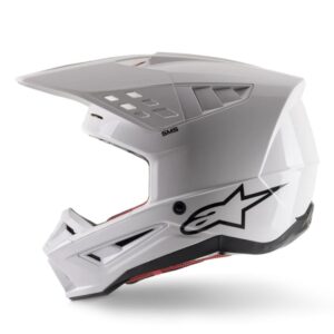 CASCO ALPINESTAR 	S-M5 SOLID WHITE GLOSSY