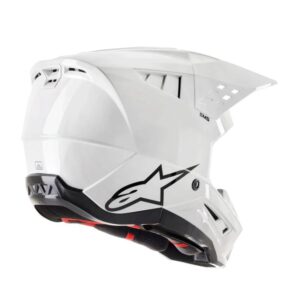 CASCO ALPINESTAR 	S-M5 SOLID WHITE GLOSSY
